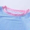 Freebily Baby Child Girls Two Piece Tankini Swimwear Summer Beachwear Rash Guard with UPF 50+ Blue Stripe 0-3 Months view 3