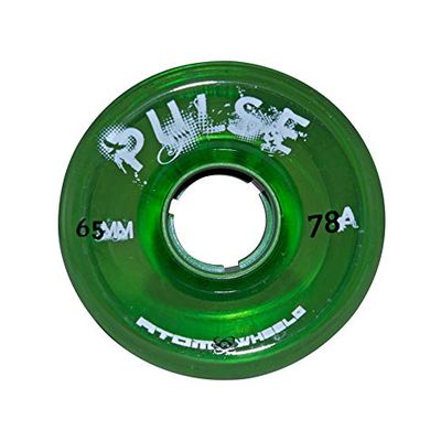 SKATE GURU Outdoor Quad Roller Wheels 78A Atom Pulse 65x37 Green / 2 Packs - 8 Wheels