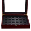 Mewish Wooden 30 Holes Championship Ring Display Box Thirty Slots Clear Glass Window Championship Rings Set Case view 1