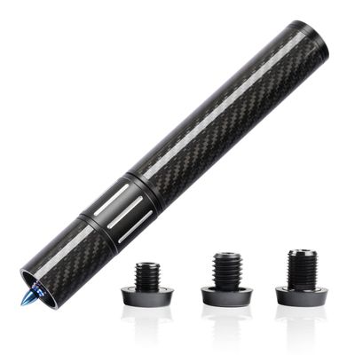 KONLLEN Threaded Carbon Fiber Pool Cue Extension with 3 Bumpers Bullet-Shaped Joint for Stable Fit Preserves Balance & Stroke Feel Tool-Free Installation