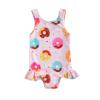 Toddler Baby Girls Bikini Swimsuits Donut Flamingo Print Halter Top Ruffle Shorts 2Pcs Bathing Suit Summer Outfits (X- One Piece Donut, 18-24 Months) view 1
