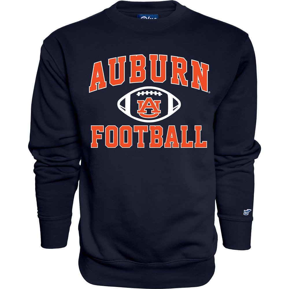 Blue 84 Men's Auburn Tigers Crewneck Sweatshirt Team Color Football, Team Color, X-Large