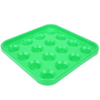 Billiard Ball Tray, 16 Holes Pool Ball Tray Billiard Ball Holder Tray Snooker Ball Storage Tray Pool Table Accessories 16 Balls(Green) Billiards Supplies