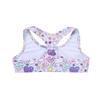 Kaerm Kids Girls Printed Training Sport Bra Racerback Sleeveless Elastic Performance Athletic Tank Top Vest Pink 10 view 2