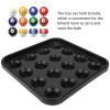 16 Holes Billiard Ball Tray, Pool Ball Tray Billiard Ball Holder Tray Snooker Ball Storage Tray Pool Table Accessories(Black) view 2