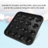 16 Holes Billiard Ball Tray, Pool Ball Tray Billiard Ball Holder Tray Snooker Ball Storage Tray Pool Table Accessories(Black) view 4