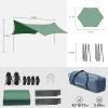 Forceatt 12x14FT Waterproof Camping Tarp with 2 Poles, Sun Shelter for Car, Tent, Hammock in Camping, Hiking, Backpacking, Garden and Traveling view 2