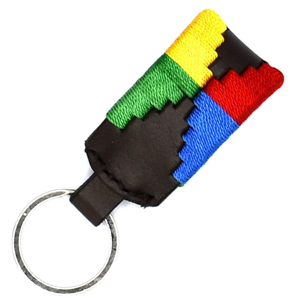 AAProTools Premium Leather Key Chains, Keyrings Multi Color Hand Wovan Pattern BLT-018