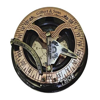 Nautical Brass Gilbert & Suns Sundial Compass Maritime Antique Vintage Marine Gift Rustic Vintage Home Decor Gifts