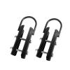 Vehcarc 2 Sets Climbing Rope Clamp, 1",1.5 Battle Rope Attachment Hook Accessories, Rope Clasp for Rope Climb, Climbing Training Garage Home Gym Workout Fitness Strength Training (1.5" 2PCS Black) view 2