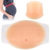 Fake Pregnancy Belly, Artificial Silicone Breathable Pregnant Belly Lightweight Easy to Use Fake Pregnant Belly with Shoulder Strap for Costumes Cosplay Performance Props Role Playing(2-4 Months) view 2