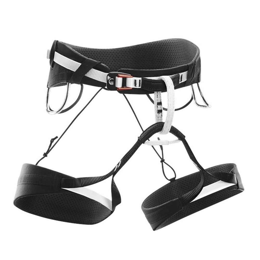Wild Country Mosquito Mens Rock Climbing Harness - Adjustable, Lightweight Harness for Sport & Indoor Climbing - Black/White - Small