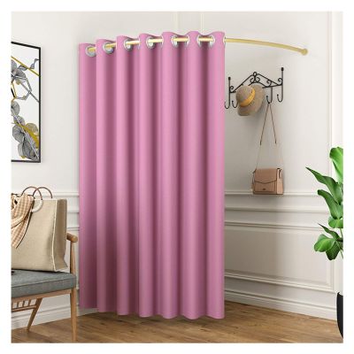 XXIOJUN Mobile Fitting Room, Floor-Standing Temporary Changing Room Privacy Partition Tent Screen C-Shaped Ring Shelf for Shopping Malls, Offices with Hook Up (Color : Purple, Size : 100cm)
