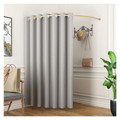 XXIOJUN Mobile Fitting Room, Floor-Standing Temporary Changing Room Privacy Partition Tent Screen C-Shaped Ring Shelf for Shopping Malls, Offices with Hook Up (Color : Gray, Size : 90cm)