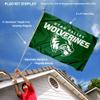College Flags & Banners Co. Utah Valley Wolverines New Logo Flag and Pole Bracket Mount Bundle view 2