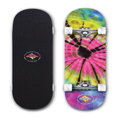 Shark Wheel Tie Dye Street Skateboard, Complete Skateboard with 54MM, 99A Twisted Shark Wheels for Road Skating