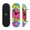 Shark Wheel Tie Dye Street Skateboard, Complete Skateboard with 54MM, 99A Twisted Shark Wheels for Road Skating view 3