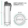 22OZ NVY Blue Bottle view 4