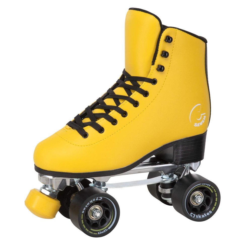 C SEVEN C7skates Dark Magic Quad Roller Skates (Queen Bee, Women's 8 / Men's 7)