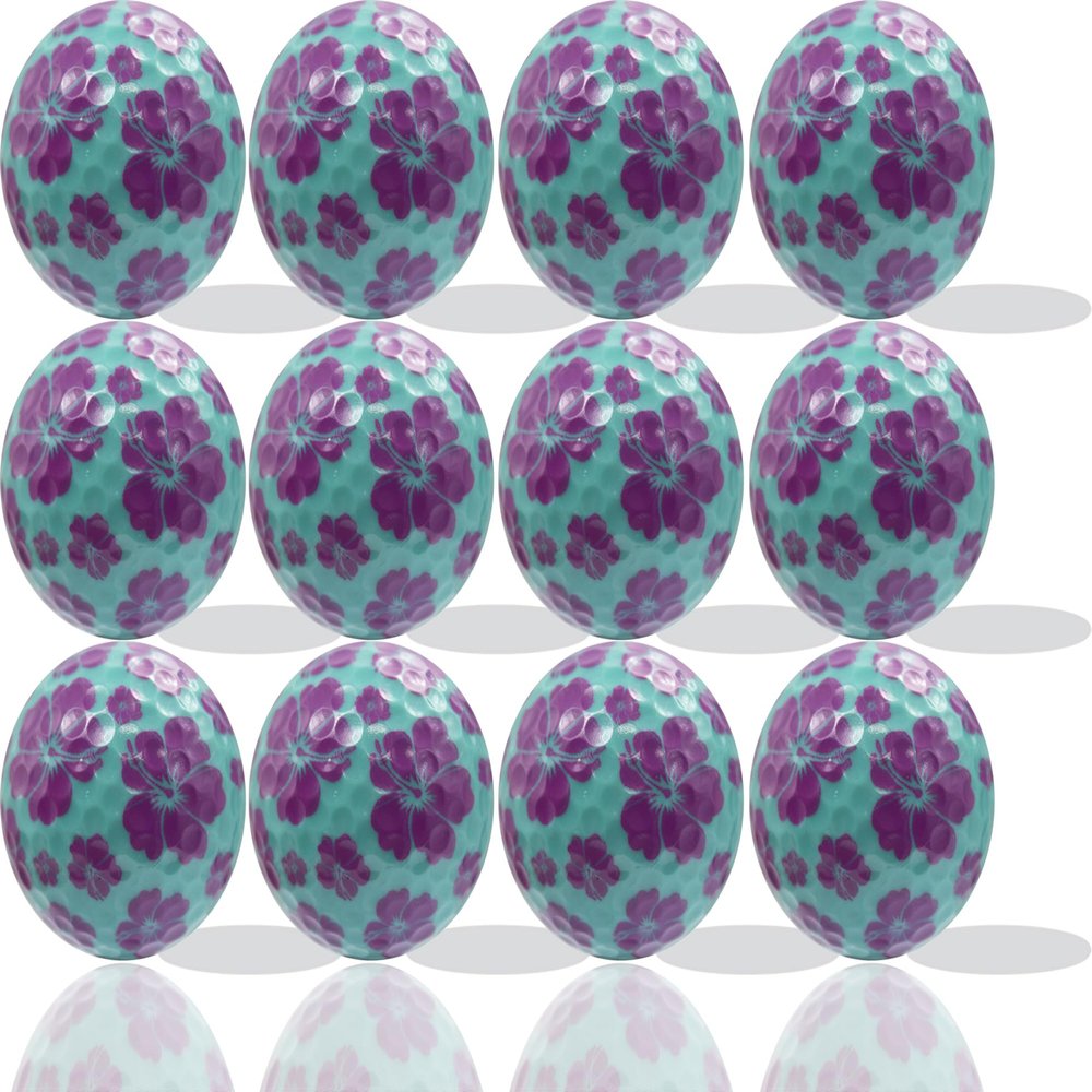 Blue Hibiscus Golf Balls 12 Pack - Great Gift Idea