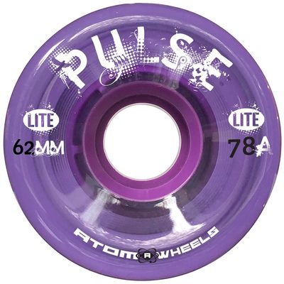 Atom Skates Outdoor Quad Roller Wheels 78A Atom Pulse Lite 62x33 Purple / 1 Pack - 4 Wheels