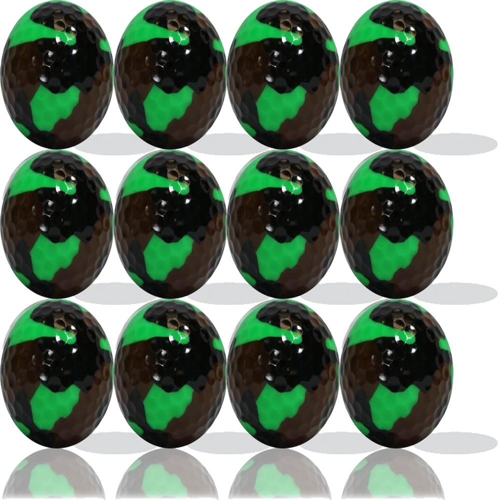 Green Camo Golf Balls 12 Pack