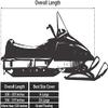 GEARS Trailerable Touring Snowmobile Cover | Durable Universal Fit Sled Cover for Storage and Trailering fits Skidoo, Yamaha, Arctic cat, Polaris and More (2X-Large) view 2