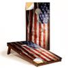 GRAPHIX EXPRESS - C196 American Flag - Patriotic Cornhole Board Wrap - Laminated Weatherproof Vinyl Decal - Easy Bubble-Free Application - Stickers Dimensions: 2' x 4' - Set of 2 view 1