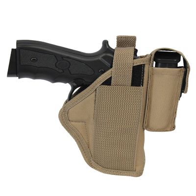 Barsony Desert Sand OWB Holster w/Mag Pouch Compatible with Glock 31 36 37 Right
