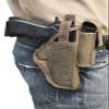 Barsony Desert Sand OWB Holster w/Mag Pouch Compatible with Glock 31 36 37 Right view 2