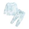 MYGBCPJS 2Pcs Kids Girls Tie Dye Sweatsuit Child Cotton Long Sleeve Outfits Set Sport Tracksuit Tops + Sweatpants view 1