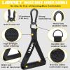 Tricep Rope Cable Machine Attachment, 35" Triceps Pull Down Rope LAT Pulldown Attachments, Home Gym Accessories Set with Resistance Bands Handle, Ankle Straps, Carabiner, Wrist Wraps for Exercise view 3