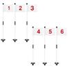 KINGTOP Golf Flagstick Mini, Putting Green Flag for Yard, 3 Feet Flagpole 2-Section Design, Golf Pin Flags Set, Numbered# 1-6 view 1
