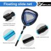 Floating Fishing Net - Collapsible Telescopic Pole Freshwater Saltwater Landing Net Trout Bass Steelhead Salmon Kayak Folding Rubber Coated Net Extend to 41inches view 2