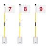 KINGTOP Golf Flagstick Mini, Putting Green Flag for Yard, 3 Feet Flagpole 2-Section Design, Golf Pin Flags Hole Cup Set, 6" Putting Cup, Numbered# 7-9 view 1
