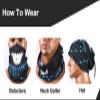 Neck Gaiter Face Mask Bandana for Men Women Reusable Face Cover Balaclava Scarf (Skull Blue) view 4