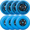 AOWISH 8-Pack Inline Skate Replacement Wheels 85A Outdoor Asphalt Formula Roller Blades Wheels Indoor Roller Blades Wheels with Bearings ABEC-9 & Floating Spacers (Blue, 72mm) view 1