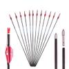 1000 Spine Arrow 24 Inch Arrow Target Practice Arrow Hunting Arrow Carbon Arrows Compound Bow Recurve Bow Adult Youth Archery Indoor Outdoor Shooting Bullet Tip view 1