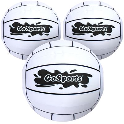 GoSports 12 Inch XL Inflatable Volleyball, 3 Pack - Easier Rallies on an Epic Scale for All Skill Levels