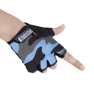 Kids Cycling Gloves for Girls Boys Half Finger Sports Gloves Mittens Sun UV Protection Gloves Breathable Non-Slip Gel Pad Shockproof Fingerless Gloves for Riding Bike Running Climbing Fitness