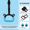 EXQ Home Kids Gymnastic Rings Pull up Rings for Chlidren Exercise,Indoor Gym Ring,Kids Gymnastics Rings with Adjustable Straps,Load Bearing 220lb,Blue Hands Tape (NO Bar) view 2
