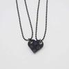 2 PCS Couple Necklace Men and Women Same Model Friendship A Pair of Hip Hop Europe and America Cross-Border Detachable Love Heart Shaped Building Block Pendant view 2