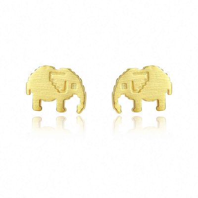 WXJLYZRCXK Earrings S925 Sterling Sier Earrings Simple and Cute Elephant Baby Stud Earrings Personality Temperament Jewellery Gift for Women and Girls,Gold