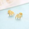 WXJLYZRCXK Earrings S925 Sterling Sier Earrings Simple and Cute Elephant Baby Stud Earrings Personality Temperament Jewellery Gift for Women and Girls,Gold view 3