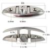 VEITHI 316 Stainless Steel Boat Folding Cleat 5 inch, Flip up Dock Cleat for Deck and Boat, Boat Tie Down Cleats Dock Cleats Folding Cleat Rope Cleat Pop Up Cleat Boat Cleats with Fasteners (2 Pack) view 2