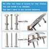 VEITHI 316 Stainless Steel Boat Folding Cleat 5 inch, Flip up Dock Cleat for Deck and Boat, Boat Tie Down Cleats Dock Cleats Folding Cleat Rope Cleat Pop Up Cleat Boat Cleats with Fasteners (2 Pack) view 3