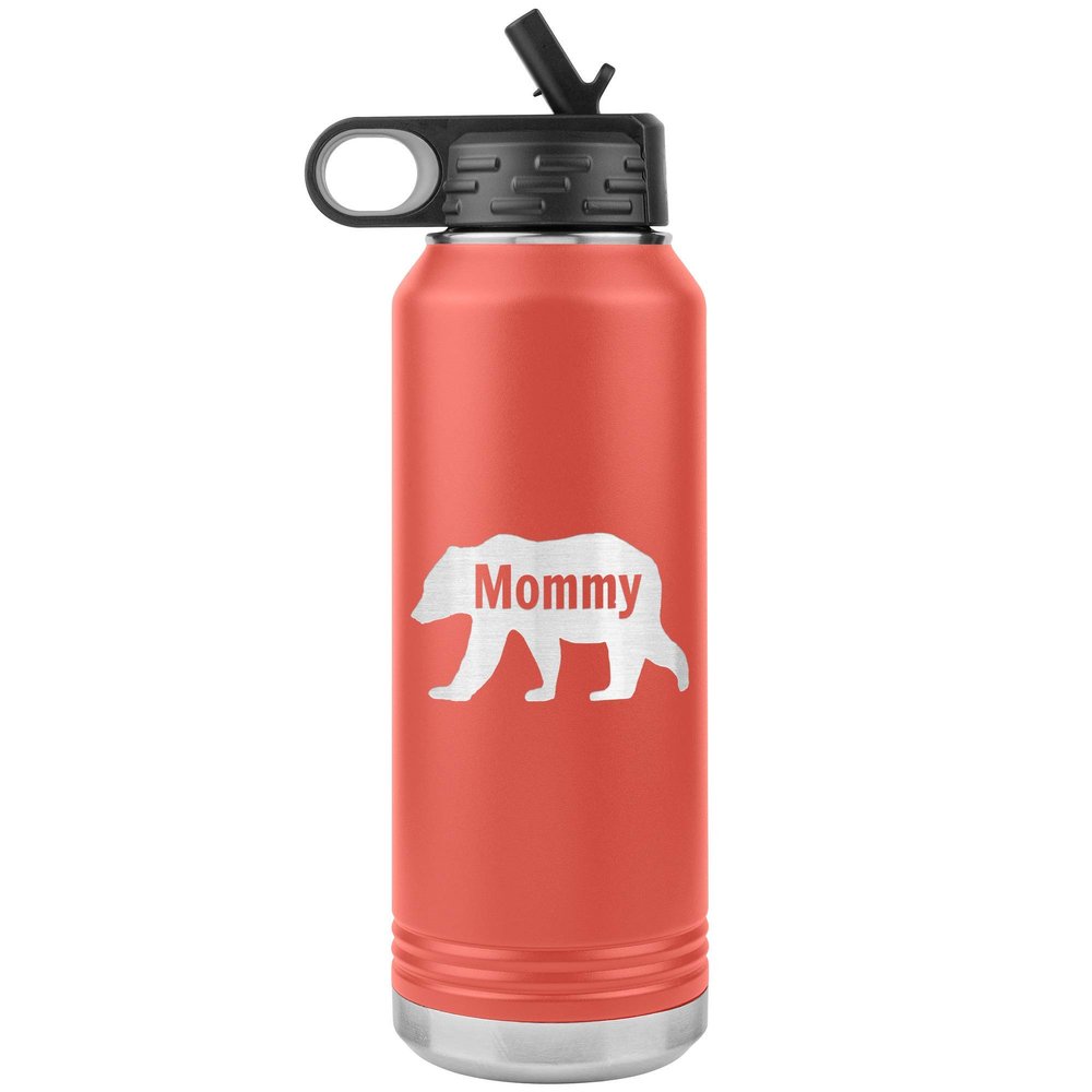 Game On Novelties Mommy Bear Water Bottle Tumbler 32oz Novelty Gift Mommy Water Bottle Breastfeeding Water Bottle Nursing Water Bottle