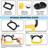 EXQ Home Kids Gymnastic Rings Pull up Rings for Chlidren Exercise,Indoor Gym Ring,Kids Gymnastics Rings with Adjustable Straps,Load Bearing 220lb,Yellow Hands Tape (NO Bar) view 4