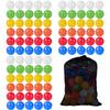 KISEER 90 Pack Colorful Plastic Practice Golf Balls Airflow Hollow Training Golf Balls with Nylon Mesh Bags for Driving Range, Swing Practice, Outdoor or Home Use view 1