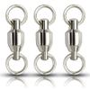 AMYSPORTS Ball Bearing Fishing Swivels Stainless High Strength Bearing Swivels Fishing Barrel Ball Fishing Swivel Freshwater Saltwater Connector Accessories, 48pcs, 108lbs view 1